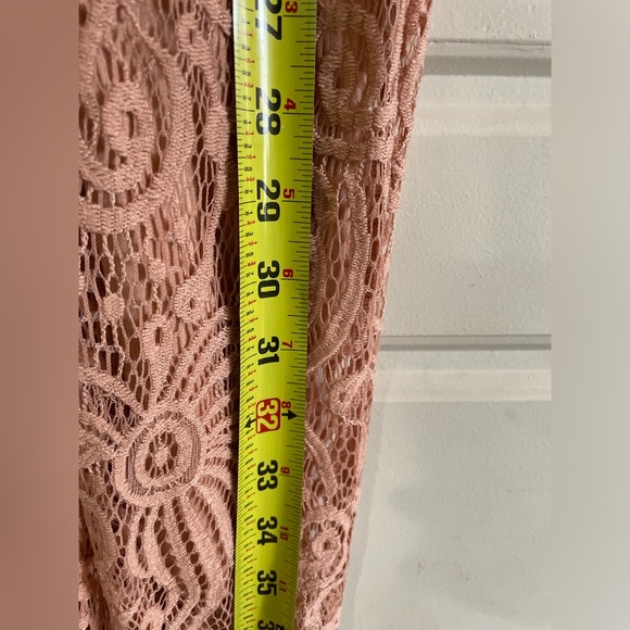 Sweet Storm Women Lace Nut Pink Maxi Dress Large Blouson Sleeveless Size M - Picture 11 of 11